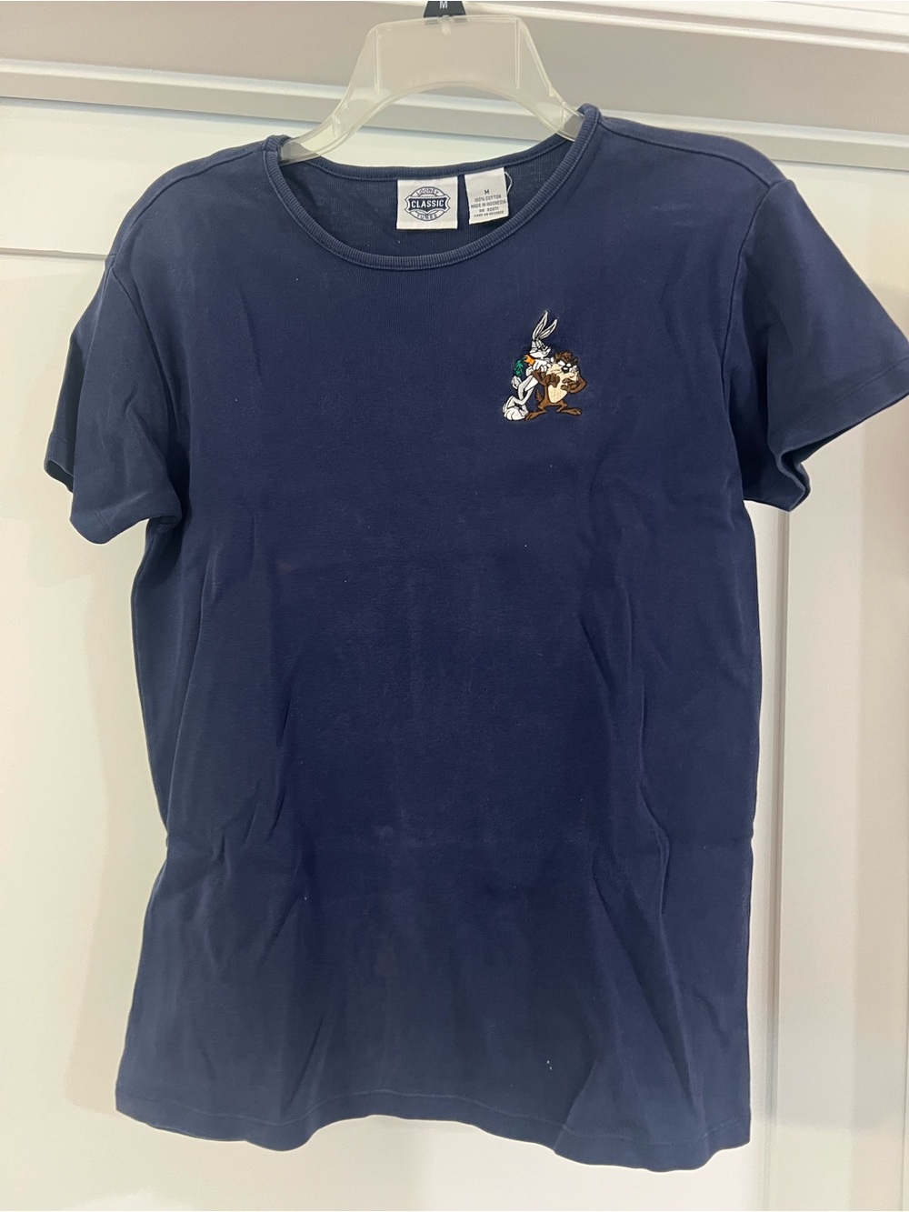 Warner Bros. Navy Short Sleeve Tee with Bugs Bunny & Taz Chest Graphic